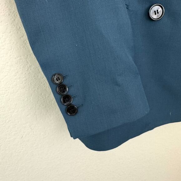 Acne Studios Womens Notched Lapel Blazer Size 34/ XS Wool Blend Office Blue - Picture 6 of 11